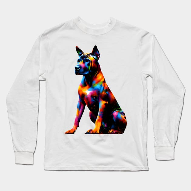 Thai Ridgeback in Colorful Artistic Splash Expression Long Sleeve T-Shirt by ArtRUs